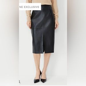 NWT black leather skirt